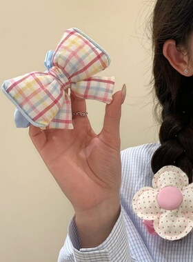 可爱蝴蝶结发圈高级感扎马尾丸子头绳大肠圈甜美花朵发绳头花发饰