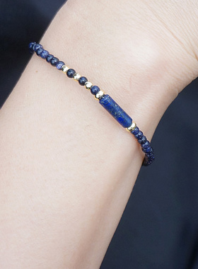 原创天然石简约极细手链