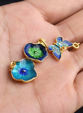 镀金古法金配件挂件手工DIY编绳