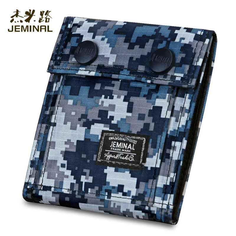 时尚防水帆布短款迷彩三折潮小钱包 圣嘉禾箱包钱包