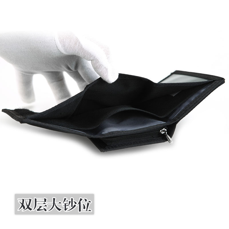 帆布短款三折简约折叠运动小钱包 圣嘉禾箱包钱包