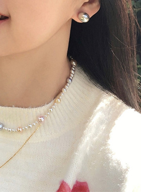 天然贝壳S925银日韩气质玫瑰复古