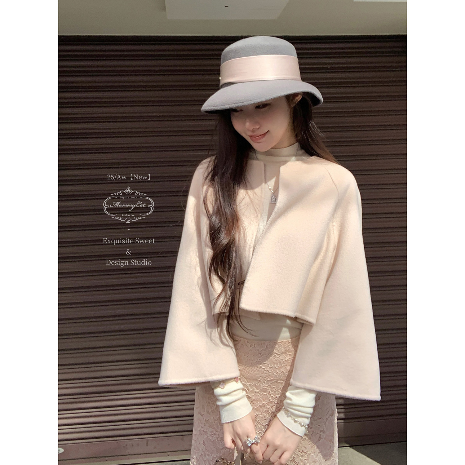 MummyCat下蛋喵【昭和情书】甜美日系10羊绒90绵羊毛毛呢斗篷外套,淘宝优惠券,粉丝福利购,淘宝优惠卷