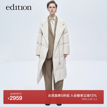 edition down jacket woman 2023 winter new profile suit collar long with light and warm goose down EBC4EIN019
