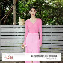 Edition knit cardiovert woman 2023 autumn new detachable webbing swoolen sweatshirt EBC3CAR037