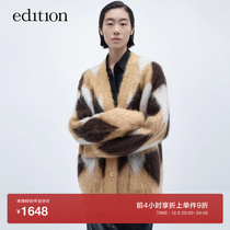 (single piece 9 fold) edition2023 Winter new rhombus Gama fur open shirt jacket EBC4CART14