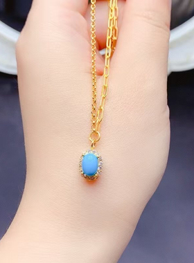 925纯银吊坠空托来石镶嵌椭圆5×7红蓝宝石定制款式银托加工批发