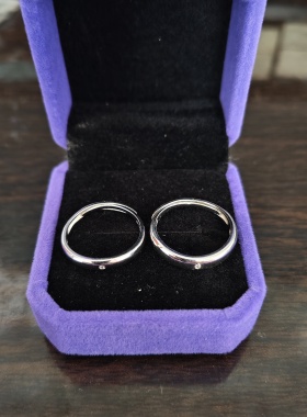 925纯银简约情侣对戒可刻字