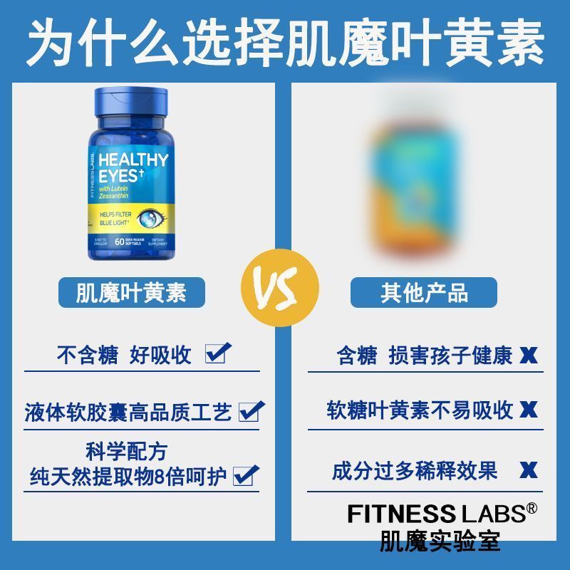 FitnessLabs 美国进口儿童叶黄素软胶囊青少年眼睛呵护熬夜学习 - 图2