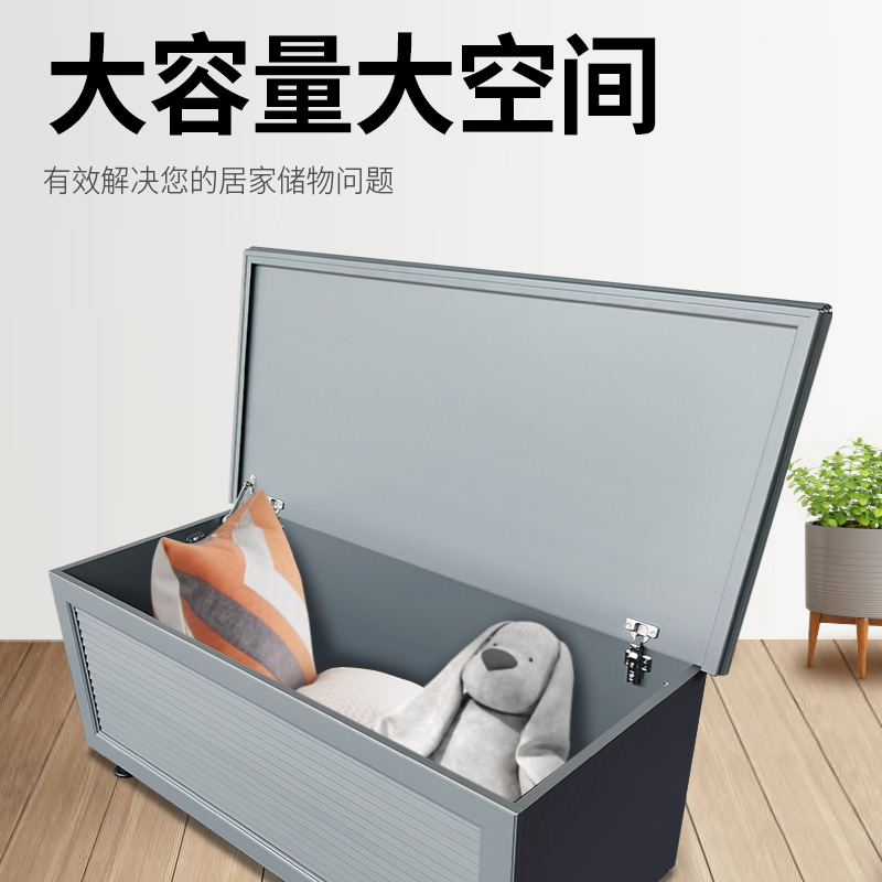 户外储物柜防雨防晒阳台庭院花园杂物柜子上翻门全铝合金收纳柜 - 图2