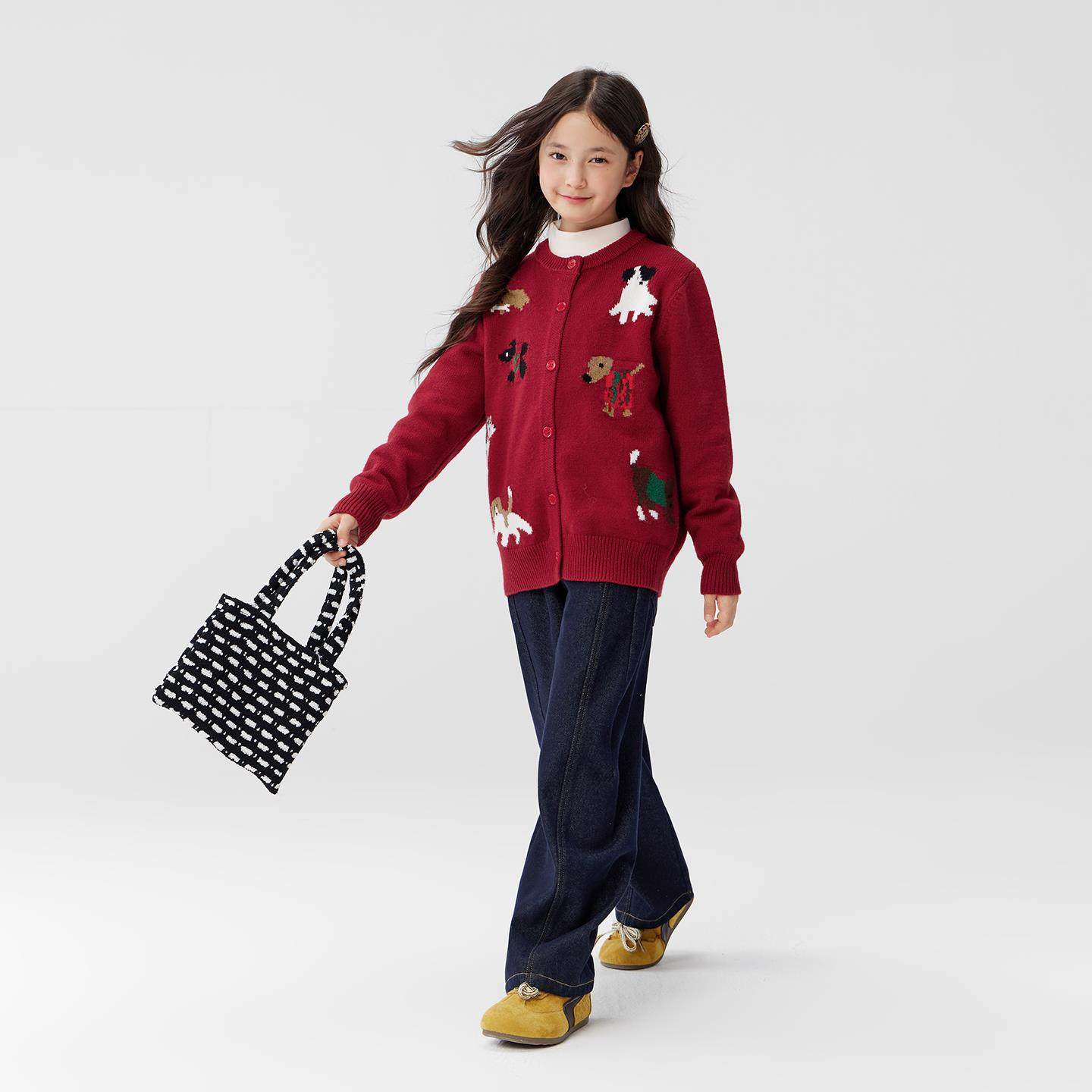 左西女童加绒裤子秋冬款保暖儿童牛仔裤冬装2025新款中大童弯刀裤,淘宝优惠券,粉丝福利购,淘宝优惠卷