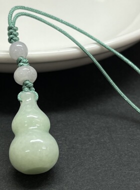 缅甸A货翡翠玉葫芦吊坠 男女款吉祥挂件手机绳挂饰批发