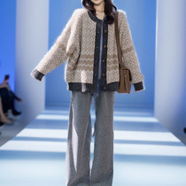 2023 Early autumn new lazy wind button sweater womens autumn and winter ancient with Korean version of cardiovert Plush Loose Knit Blouse