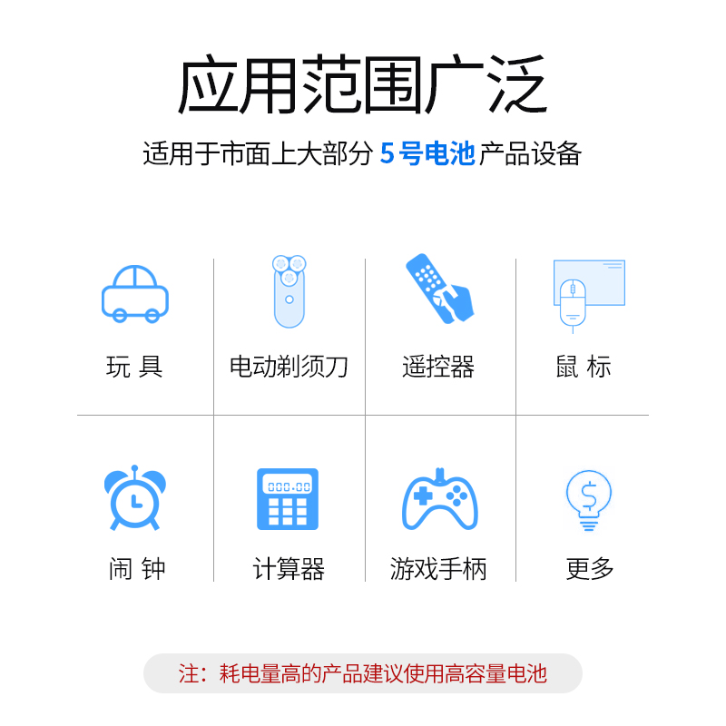 倍量充电电池5号8节闹钟玩具鼠标遥控镍氢1.2vAAA五号七号电池高容量可以冲电的充电池可替代1.5v7号干电池-图2