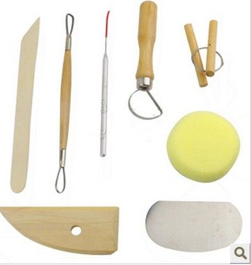 陶艺8件套装 粘土彩泥软陶泥 彩色精雕油泥 手工造型泥塑雕塑工具,淘宝优惠券,粉丝福利购,淘宝优惠卷