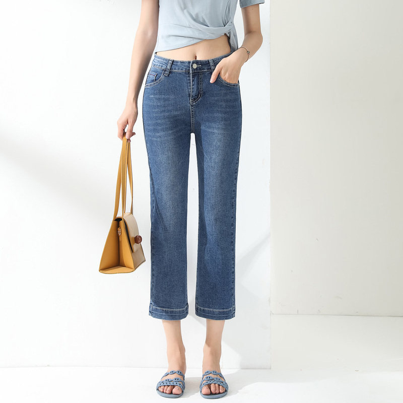 八分女2020初秋新款高腰显瘦牛仔裤 梵琴坊京合力源牛仔裤