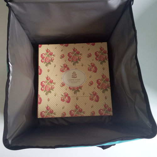 包邮现货大号特厚牛津布袋蛋糕便当保温包冷藏保鲜铝箔订制天蓝色 - 图0