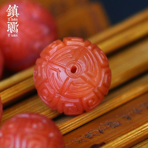 Натуральные красные резные агатовые бусины, браслет из бисера, четки из круглых бусин, аксессуар