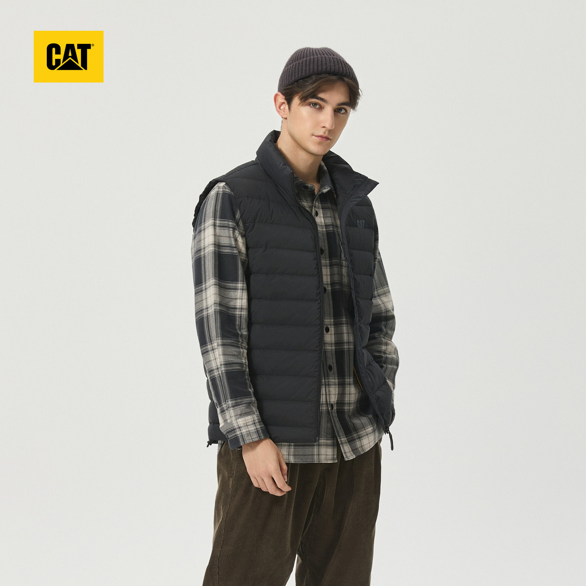 CAT卡特秋冬男士休闲户外轻薄防泼溅基础羽绒马甲商场同款,淘宝优惠券,粉丝福利购,淘宝优惠卷