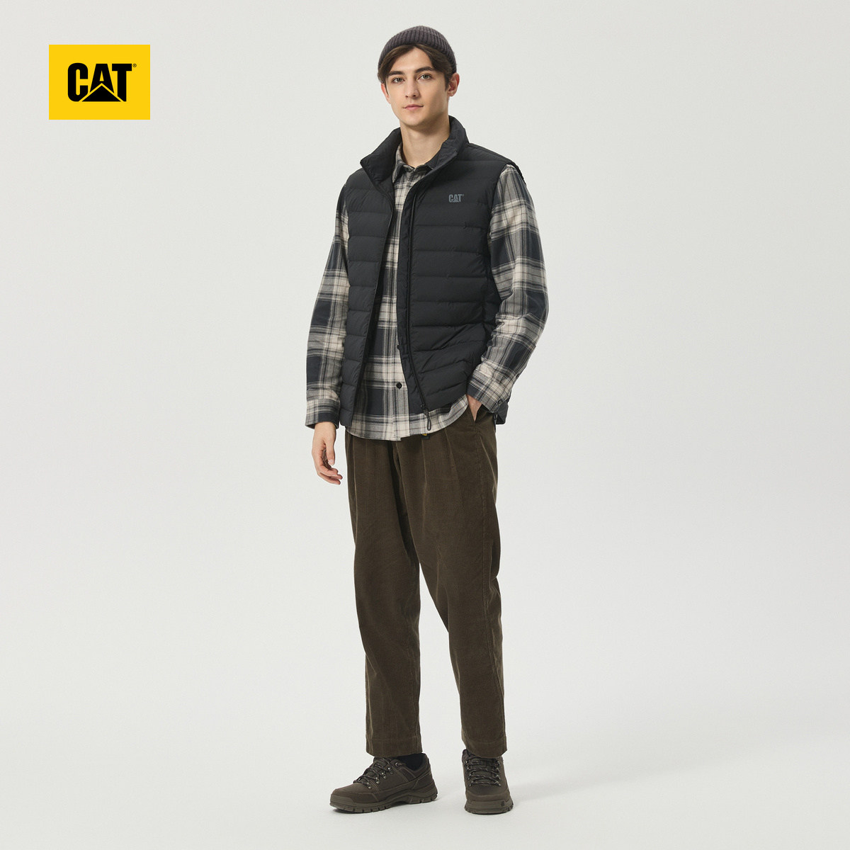 CAT卡特秋冬男士休闲户外轻薄防泼溅基础羽绒马甲商场同款,淘宝优惠券,粉丝福利购,淘宝优惠卷