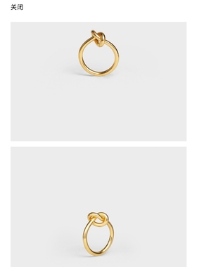 蝴蝶结黄铜戒指