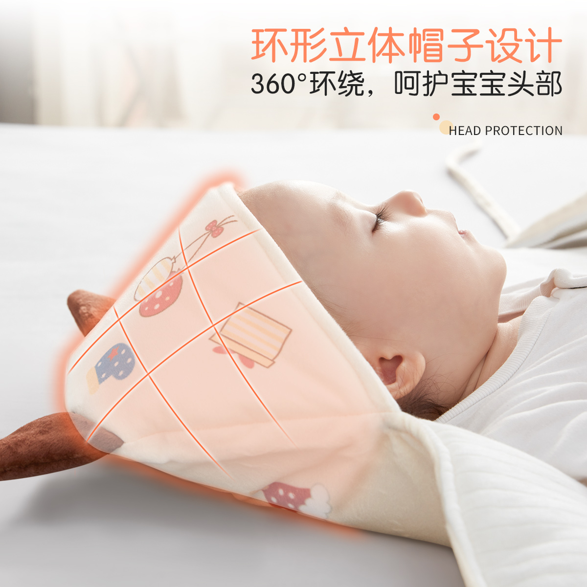 婴儿抱被春秋加厚款新生宝宝用品外出包裹被防惊跳睡袋两用