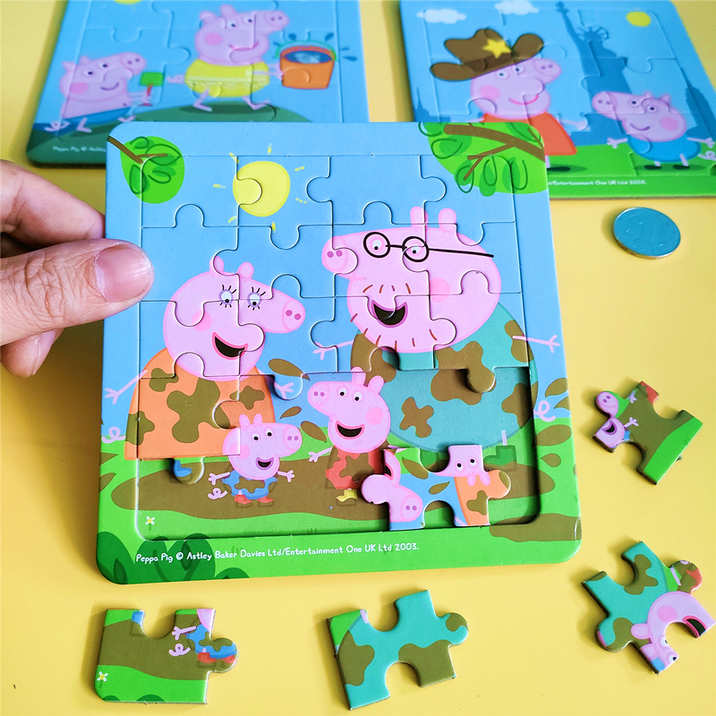 小猪佩奇儿童拼图大块纸质3-4-56岁宝宝卡通早教男女孩益智力玩具 - 图0