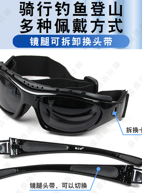 骑行防风眼镜护目镜可更换头带