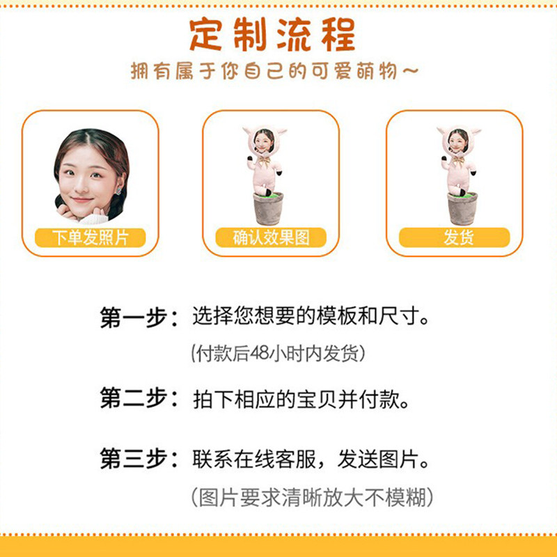 沙雕摇摆扭扭会跳舞的羊驼玩具玩偶学说话的毛绒公仔diy定制照片