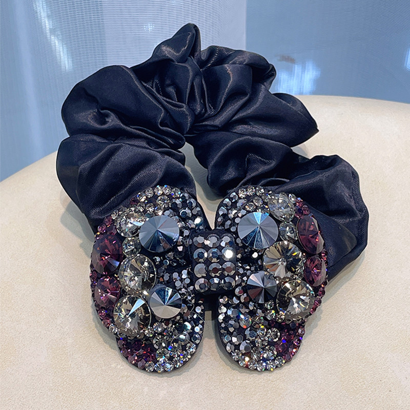 施华水钻蝴蝶结发饰镶钻水晶发夹 坤卡发饰