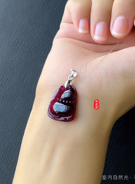 和嘉裕天然紫粉碧玺葫芦吊坠精品老矿收藏级高透首饰正品福禄项坠