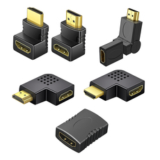 Кабель HDMI hdmi转接头延长器公对母弯头90度角左直角下公母显示器电视高清数据线上转换器右投影仪机顶盒接口笔记本电脑
