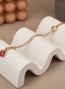 红色幸运铜钱项链手链套装轻奢小众高档饰品喜庆节日送礼