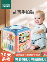 Uber beats official baby early to teach puzzle toy hand pat drum hexahedron a year old baby music drum six faces