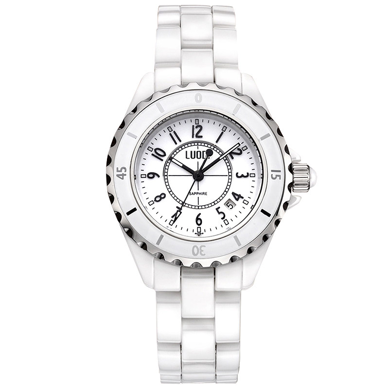 2021新款全自动女士夜光防水陶瓷表 luodi罗迪国产腕表