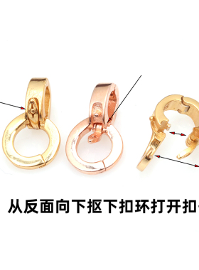 S925纯银连接扣双环扣珍珠项链扣