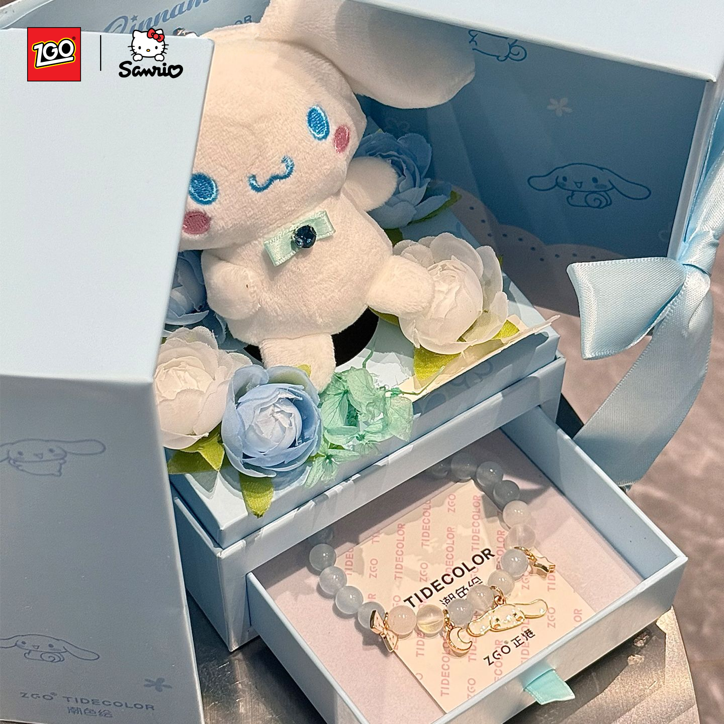 正港ZGOx三丽鸥美乐蒂转运珠水晶手串女送闺蜜新年礼物弹力绳手链