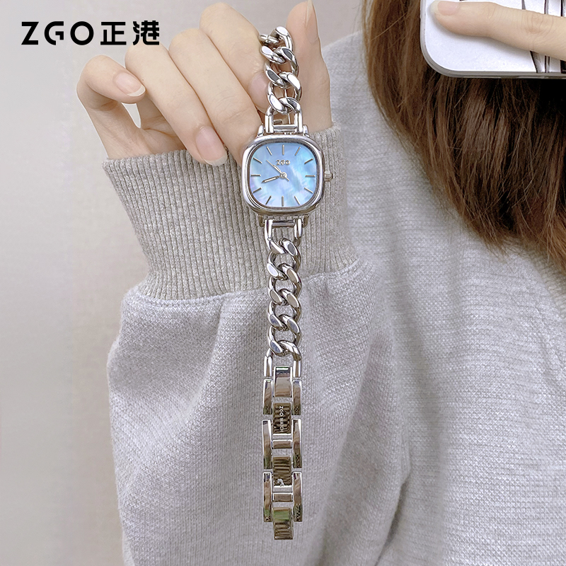正港ZGO小方糖手链女士手表