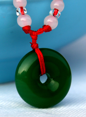 平安扣男女款情侣挂件碧玉小吊坠