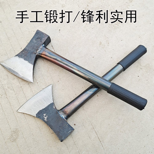 钢管手斧头爷子斧户外专用工具劈柴省力抛光斧子伐木斧破柴取暖全 - 图2