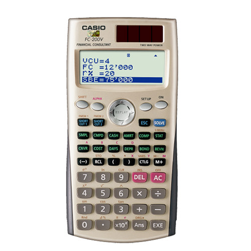 正品Casio/卡西欧FC-200V金融财务理财考试用计算器AFP/CFA计算机 - 图3