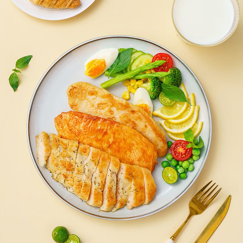 小牛凯西·香煎大鸡排80g/袋低脂鸡排鸡胸肉汉堡鸡块鸡扒半成品置 - 图1