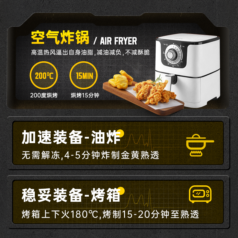 小牛凯西盐酥鸡米花鸡块薯条冷冻家庭装鸡柳空气炸锅半成品食材