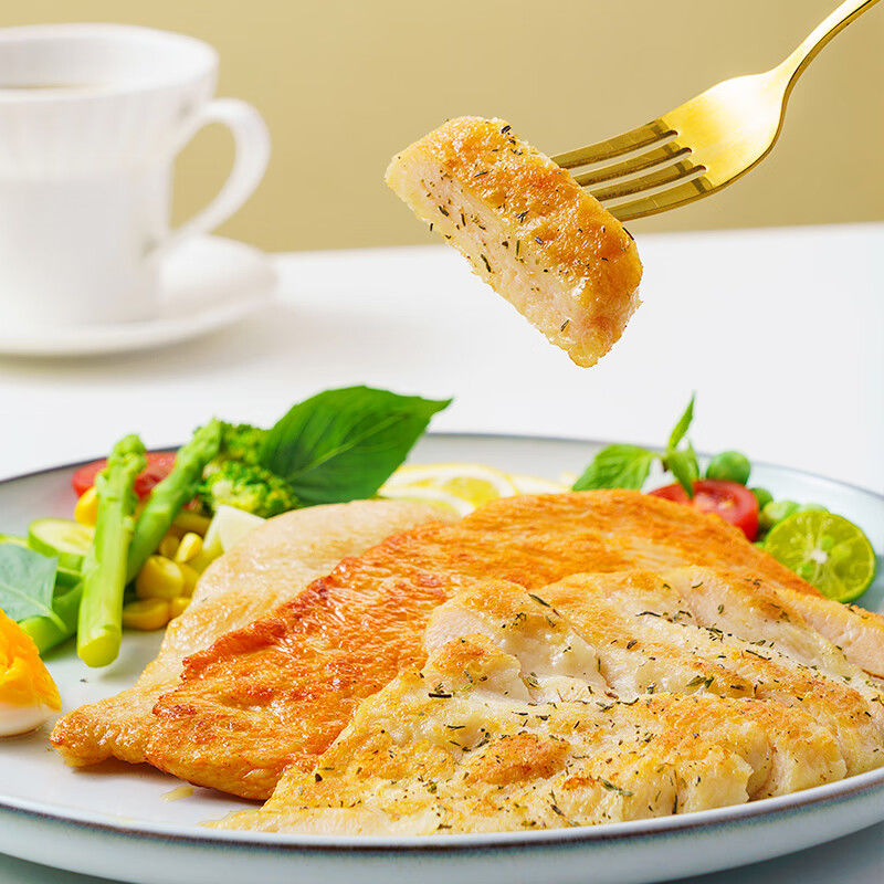 小牛凯西·香煎大鸡排80g/袋低脂鸡排鸡胸肉汉堡鸡块鸡扒半成品置 - 图0