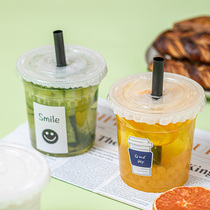 Milk tea cup disposable with cover coffee cup homemade drinks Drinks Home Commercial with nets Red cold Drink ice powder cups 2479