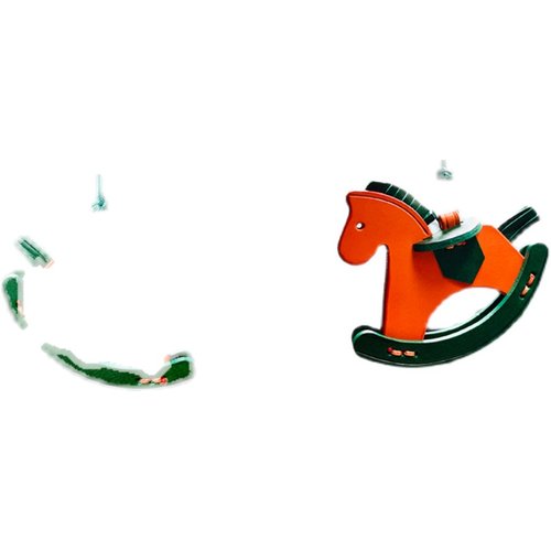 diy手工皮具摇摇马版型图纸挂件小木马挂件挂饰品模具版型制作 - 图3