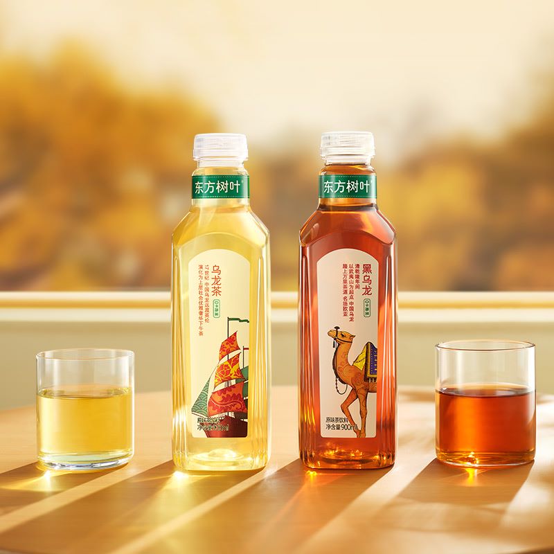 农夫山泉东方树叶900ml*12瓶整箱无糖茶饮料青柑普洱乌龙茉莉花茶