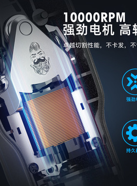 油头黑武士电推剪磁悬浮电机