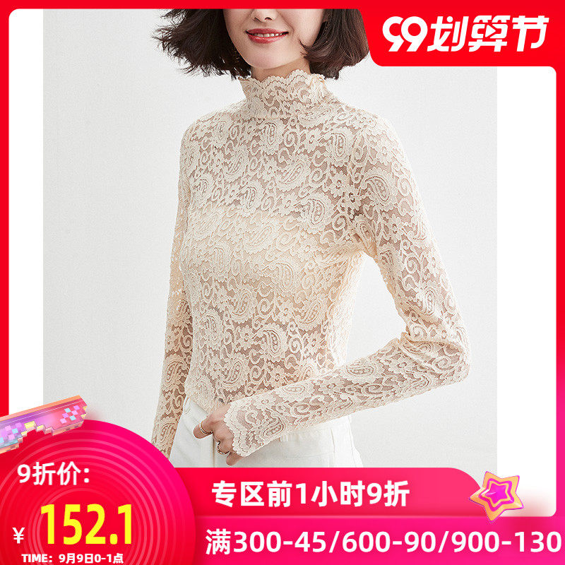 sofa超仙气质花瓣领蕾丝秋季风小衫 sofa蕾丝衫/雪纺衫