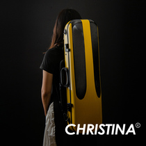 Klistina Super Light Pressure Resistant Wear Yellow Carbon Fiber Air Consignment Double Code Lock Violin Case